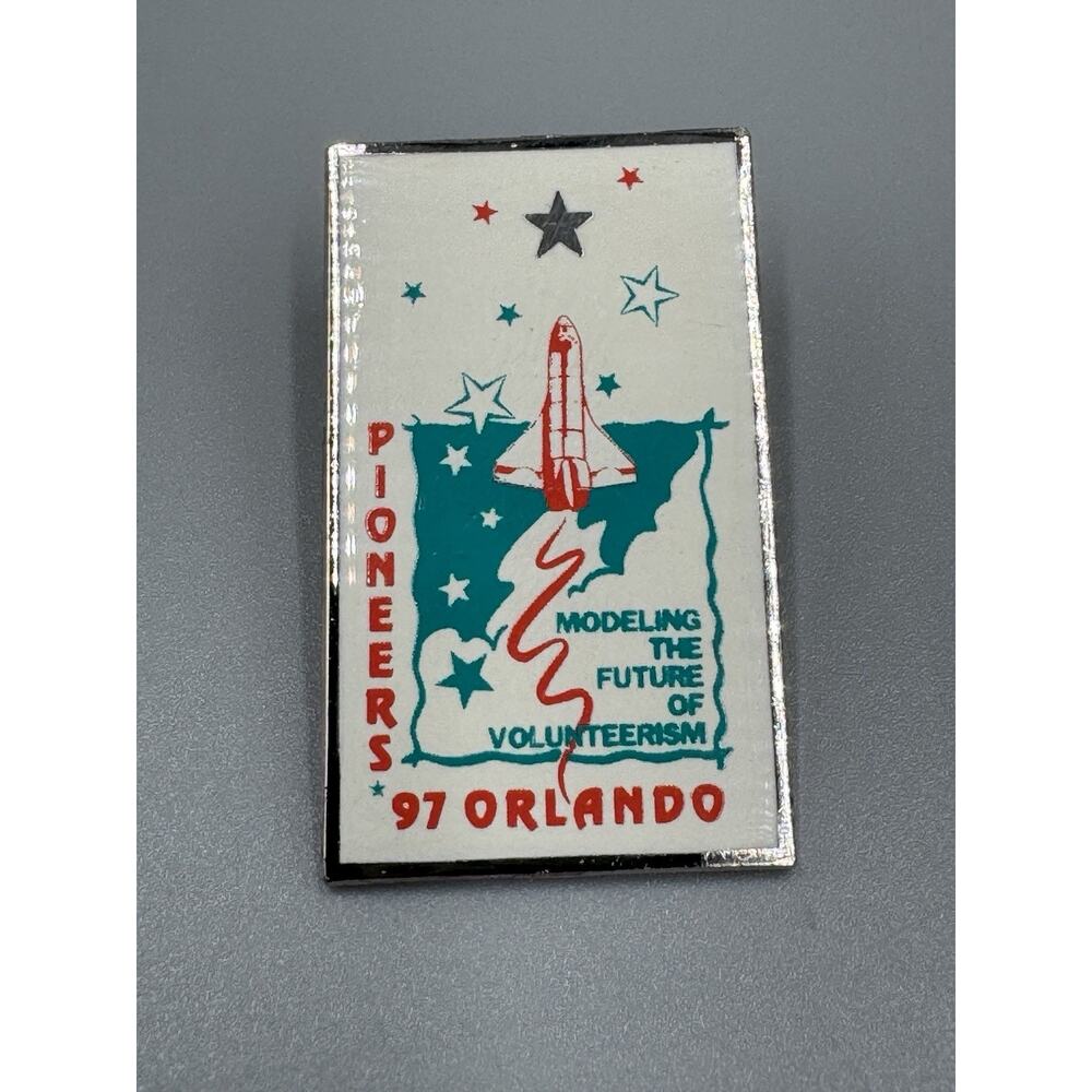 Vintage 1997 Orlando Pioneers Modeling the Future of Volunteerism Lapel‎ Pin